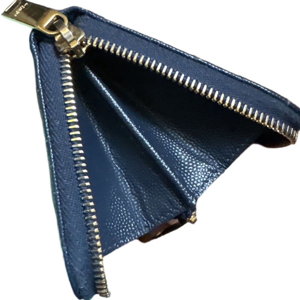 Saint Laurent Navy Blue Wallet with Gold YSL 🔥 - Picture 9 of 10